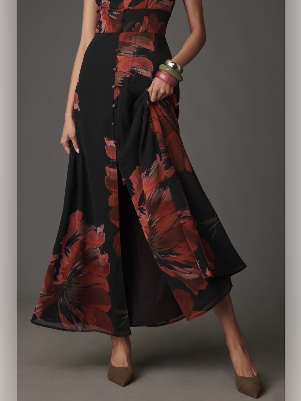 Anthropologie Hutch Nia Short-Sleeve V-Neck Maxi Dress NWT - Picture 3 of 8